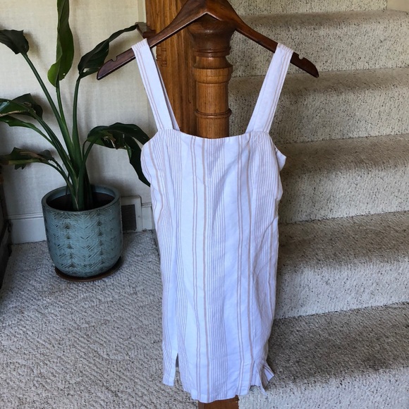 SOLD Forever 21 Coastal Linen Striped Beach Dress - Picture 2 of 10